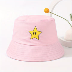 Cartoon Print Bucket Hat Sunscreen Beach Hats For Women & Men