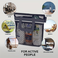 Portable Shower Tote Mesh Travel Toiletry Bag