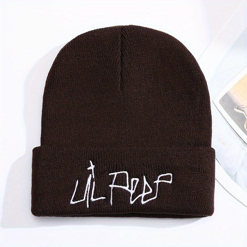 Lil Peep Cartoon Embroidered Warm Beanie Hat