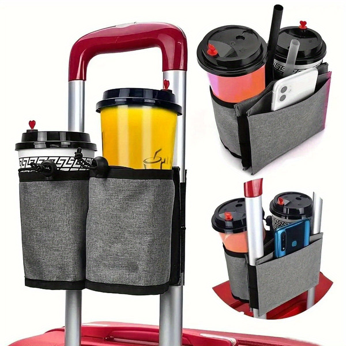 Travel Coffee Cup Organizer Bag Lightweight Storage Accessory