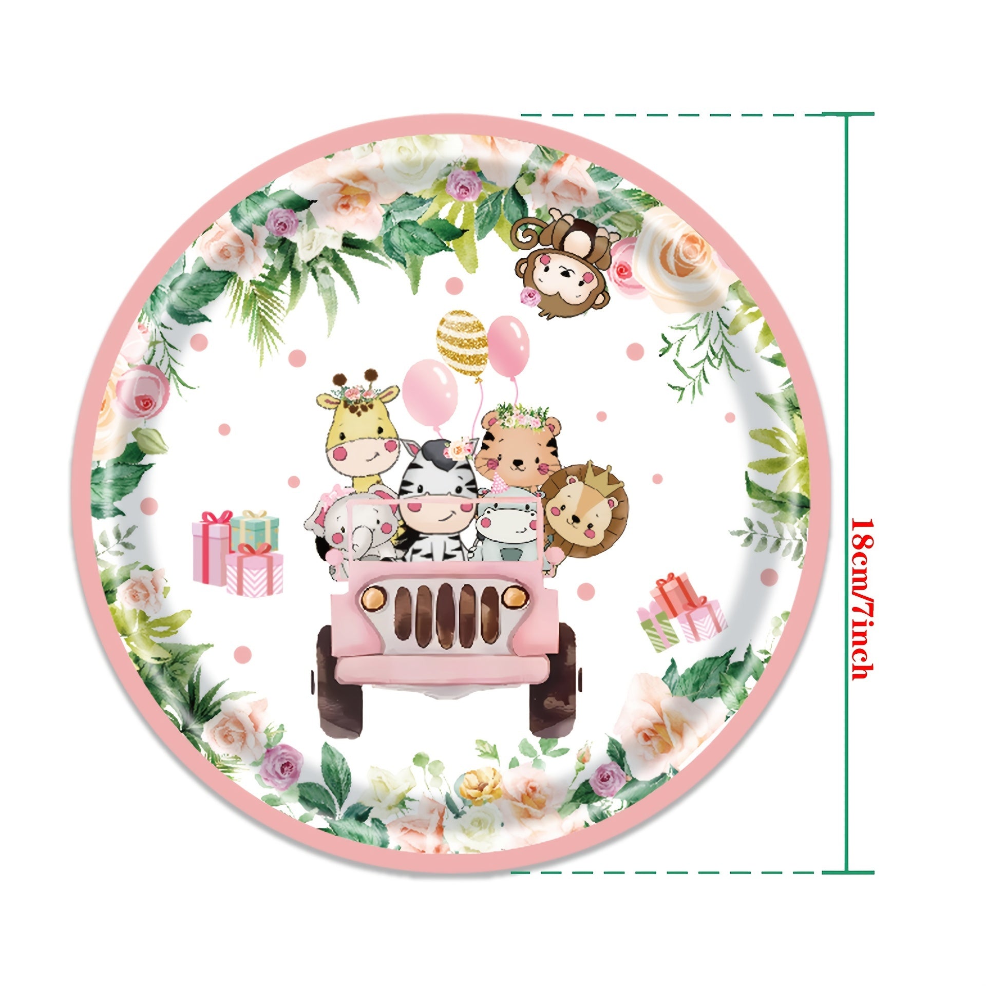 Safari Jungle Theme Plates Set For 10 Guests