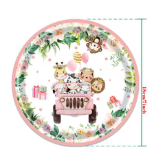 Safari Jungle Theme Plates Set For 10 Guests