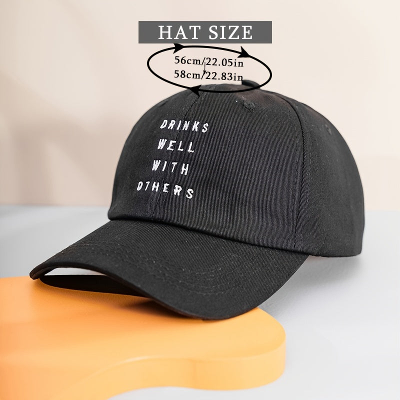 Letters Embroidery Baseball Cap Outdoor Adjustable Hat For Women