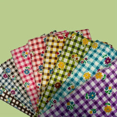 50pcs Random Patterned Polyester Fabric DIY Sewing Scrapbooking Quilting