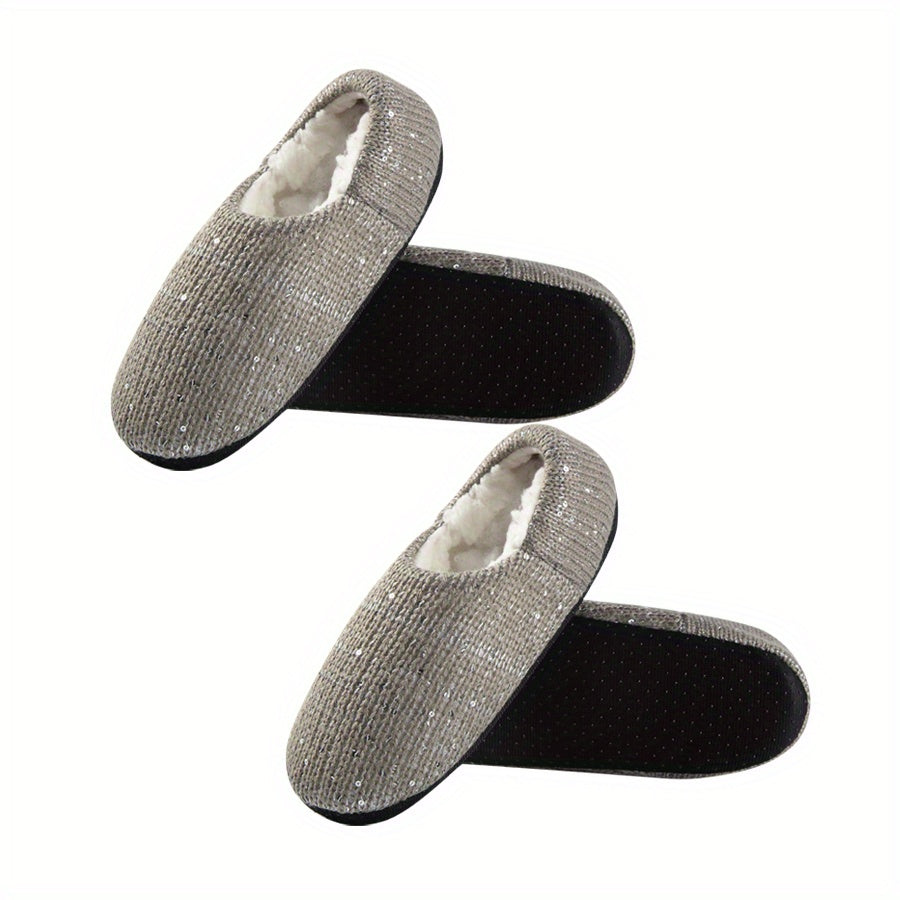 2 Pairs Plush Lined Floor Socks Soft & Warm Women's Stockings