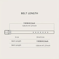 Men's Leather Punk Wide Belt Hollow Rivet Personality Rock
