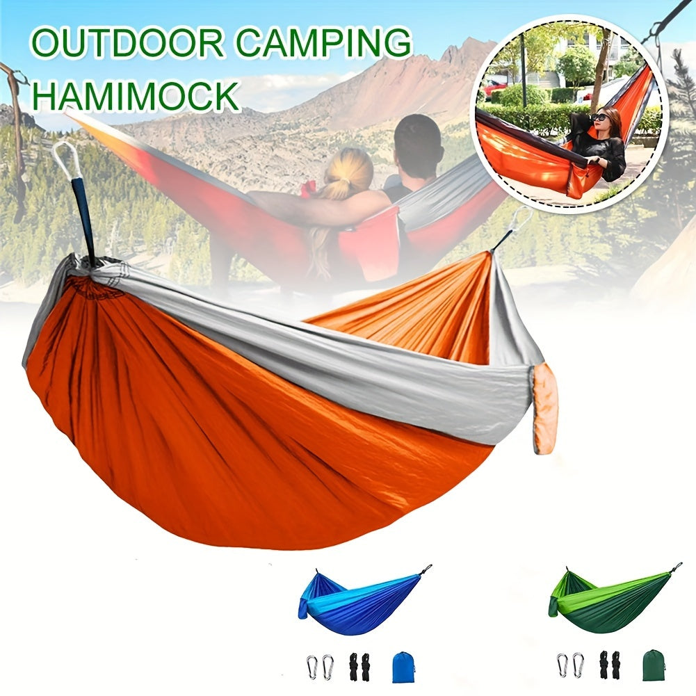 Lightweight Double Nylon Camping Hammock with Hanging Straps