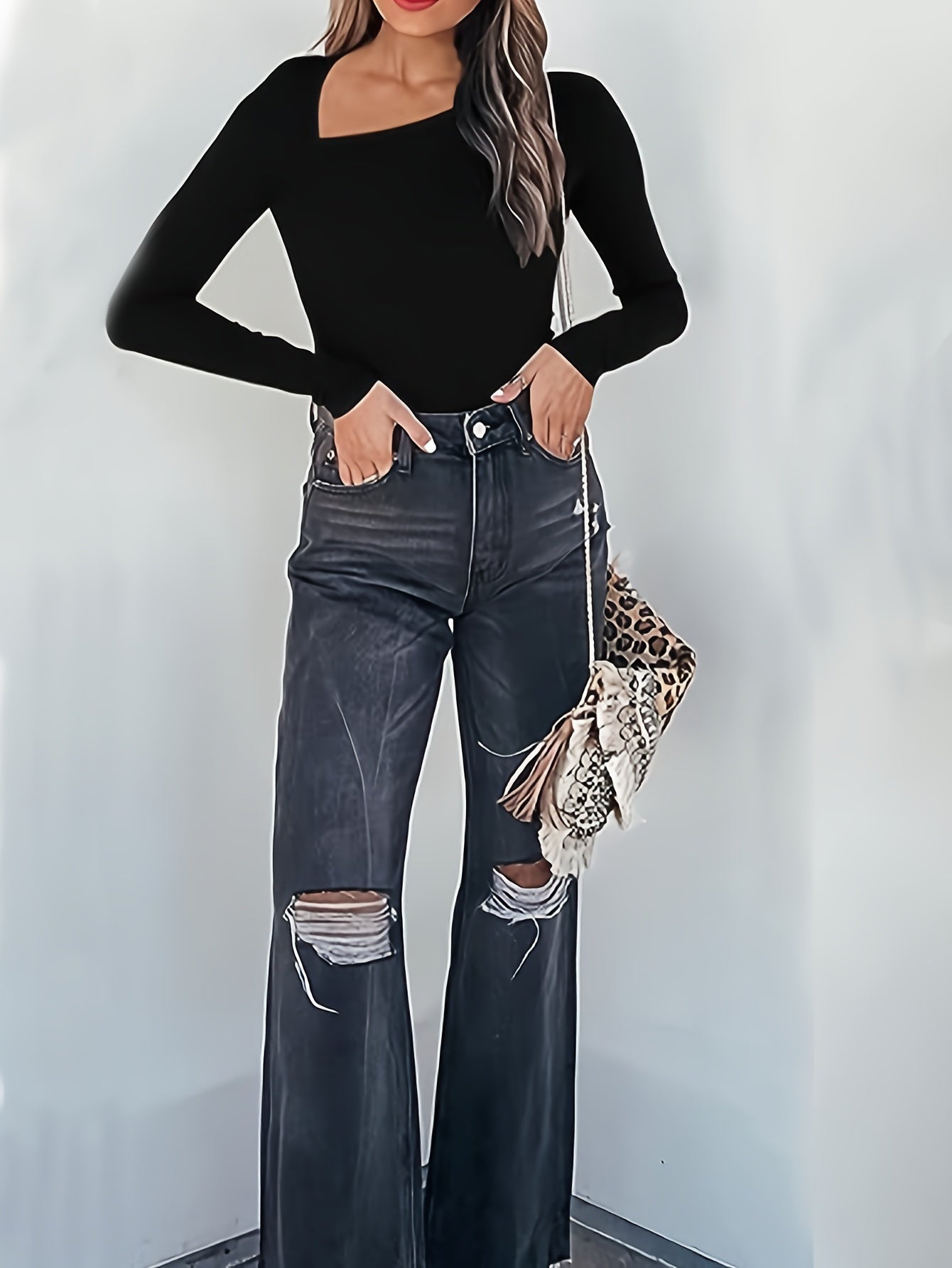 Slimming Bodysuit Asymmetrical Long Sleeve Shaper