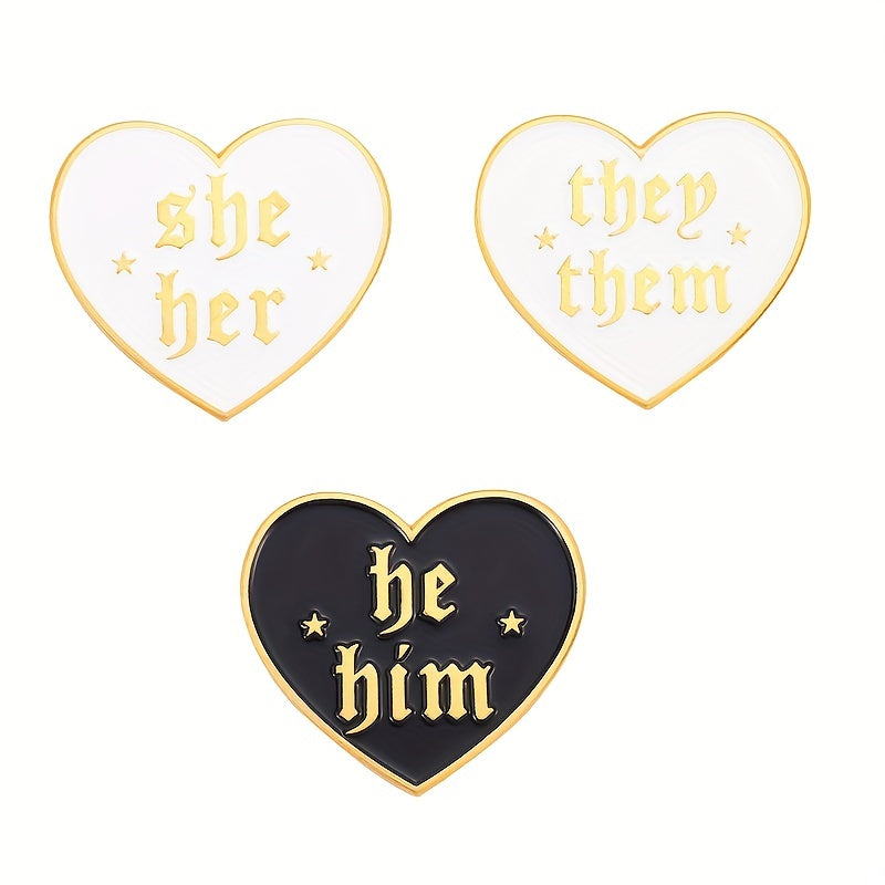 Metal Love English Letter Geometric Badge Silky Scarf for Men