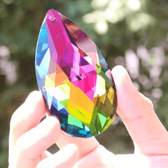 Crystal Waterdrops Pendant Hanging Prisms Beads Chrismas Decoration Suncatcher