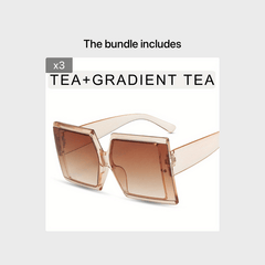 Men's Large Square Frame Sunglasses