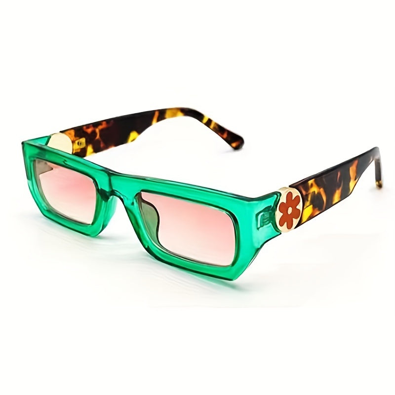 Men's Square Mixed Sunglasses Stainless Steel Anti UV400 Vintage Eyewear