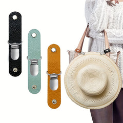 PU Leather Hat Clip Travel Hat Clips For Luggage