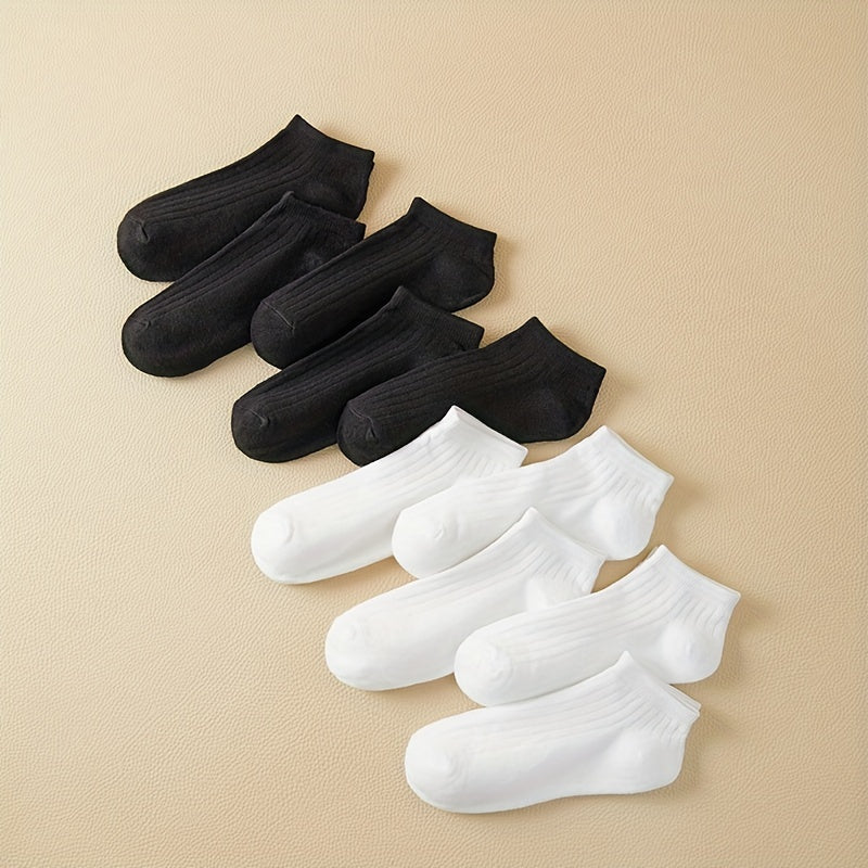 10 Pairs Ribbed Ankle Socks Women's Stockings
