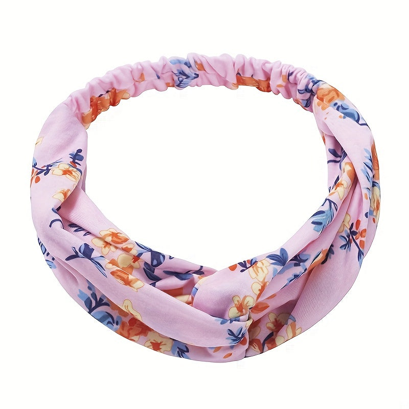 Boho Floral Style Headband Elastic Head Wrap Hair Band
