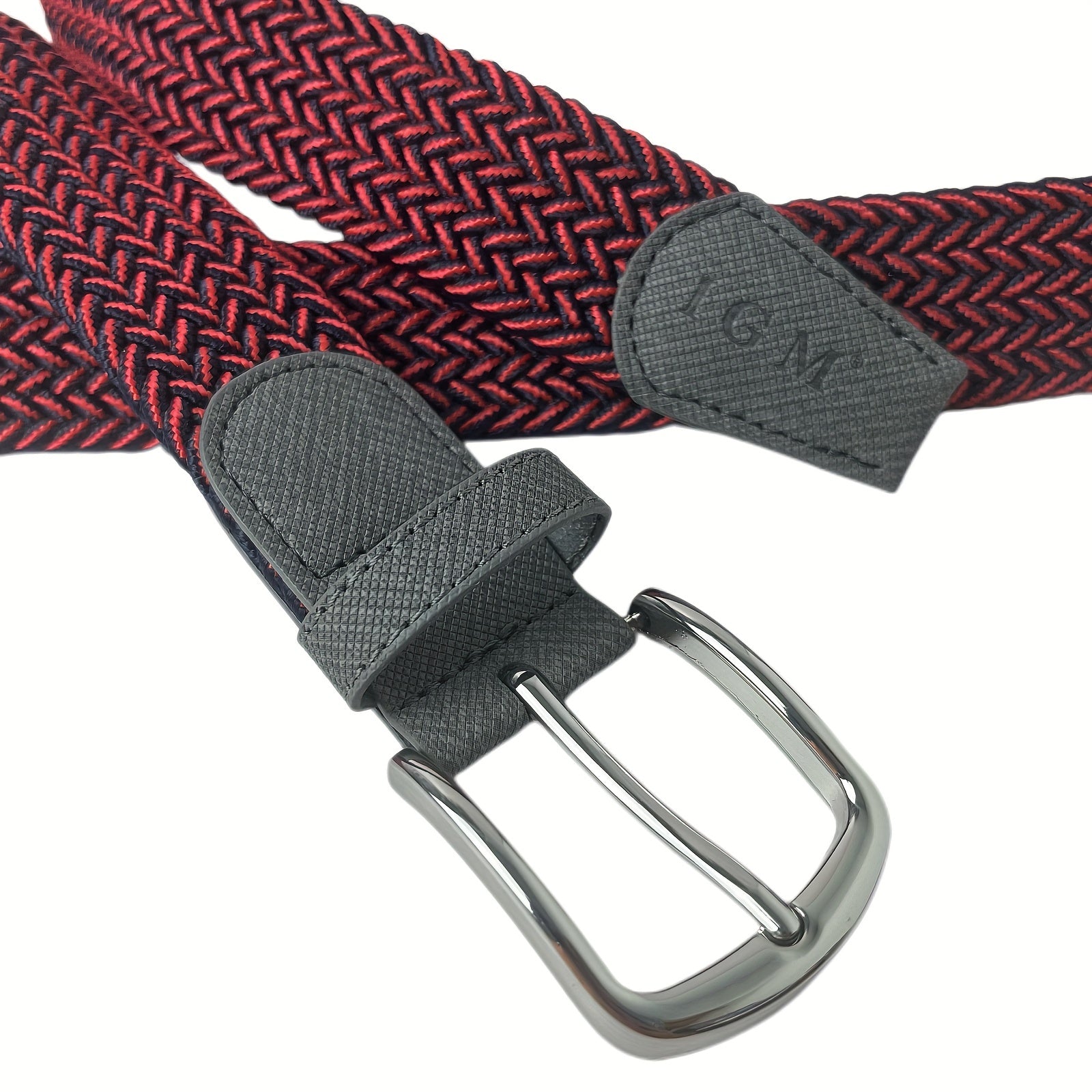 Men's Braided Stretch Belt Alloy Pin Buckle Casual Jeans Belt