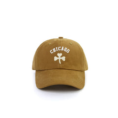 Clover Peaked Cap Soft Top Baseball Cap Couple Hat