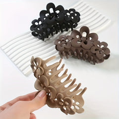 4pcs Matte Flower Hair Claw Style Female Headwear Hair Clips