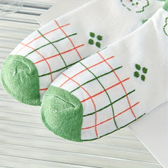 5 Pairs Cartoon Print Socks & Lightweight Low Cut Socks Women's