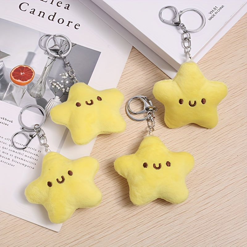 Yellow Keychain Star Doll Backpack Pendant Little Star Plush Pendant