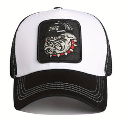 Dog Head Summer Baseball Cap Unisex Mesh Truck Driver Hat Camouflage Embroidery