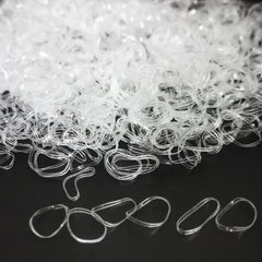 1000PCS Colorful Transparent Rubber Bundle Hair Tie Hair Ring