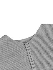  Casual Sweater Women's Plus Solid V Neck Lace Up Pullover Jumper