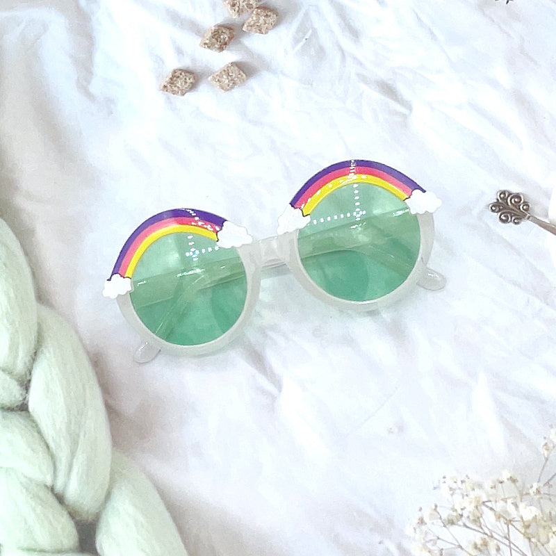 Round Frame Rainbow Sunglasses for Kids