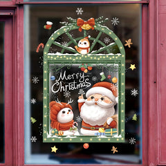Christmas Window Sticker Santa Claus Snowman Decoration