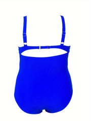  Swimsuit Lace Ruched Cut Out One Piece Bathing Suit