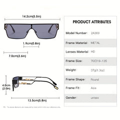 Y2K Leopard Gradient Sunglasses UV400