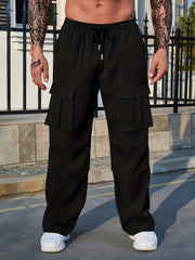 Men's Cargo Pants Active Straight Leg Loose Pants