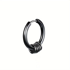 Stainless Steel Circular Earrings Spring Ear Clip For Women Girls