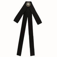Pearl Decor Bow Tie Brooch Neck Ties Collar Pins