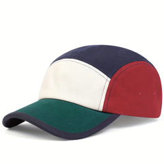 Unisex Multicolor Sunshade Baseball Cap with Letter Embroidery