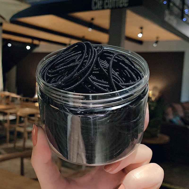 100pcs Elastic Hair Bands Rubber Hair Ties Hair Bands
