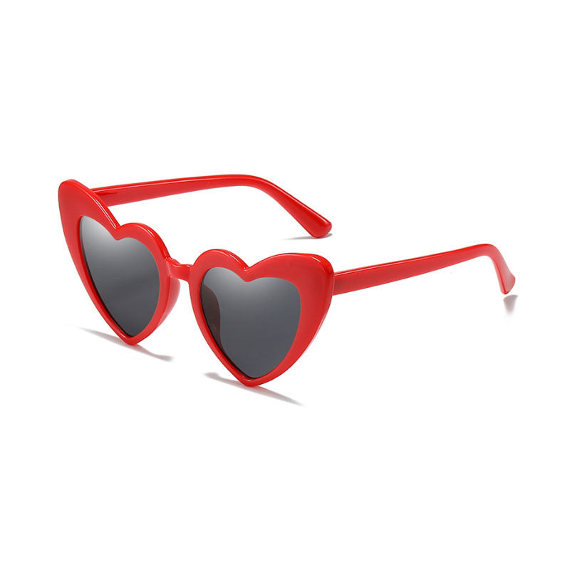 Heart Sunglasses For Women Cat Eye Glasses UV400 Colorful Frame Tined Lens