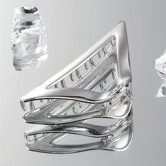 Silvery Triangle Hair Claw Clip Alloy Nonslip Shark Claw