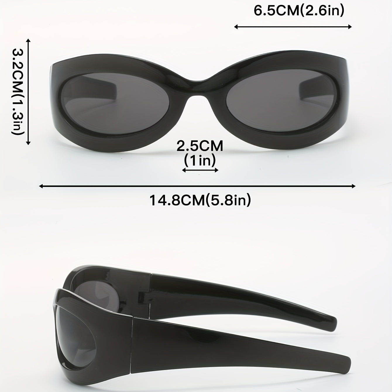 Y2K Cyberpunk Sunglasses Wrap Around UV400 Mirrored Sun Shades