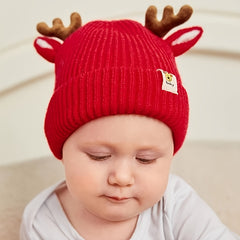 Christmas Antlers Warm Baby Knitted Hat