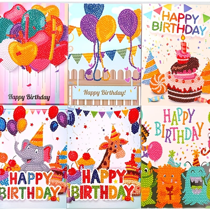 1pc 5D DIY Diamond Painting Christmas Cards Hand Drilled Diy Birthday Gift