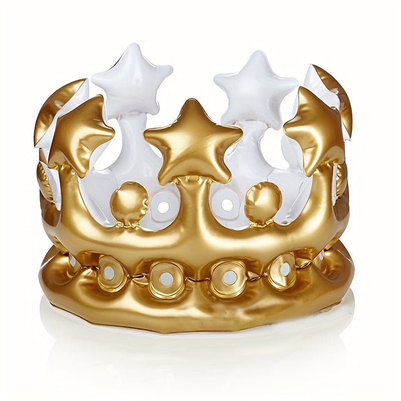 Inflatable Crown Birthday Party Decorations Hat Headwear Queen Headband