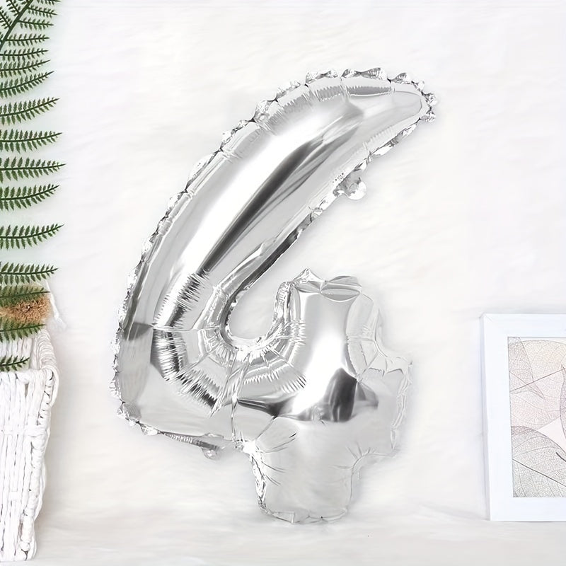 32 inch Silvery 0 9 Number Birthday Party Balloons Decoration Balloon Set