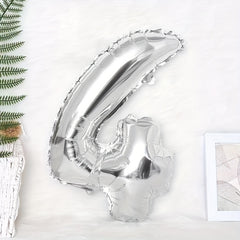 32 inch Silvery 0 9 Number Birthday Party Balloons Decoration Balloon Set