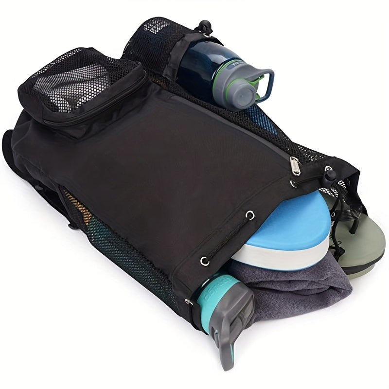 Mesh Drawstring Backpack Beach Gym Bag