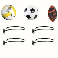 Wall Mounted Basketball & Football Storage Rack Frame with 1pc Placement Rack