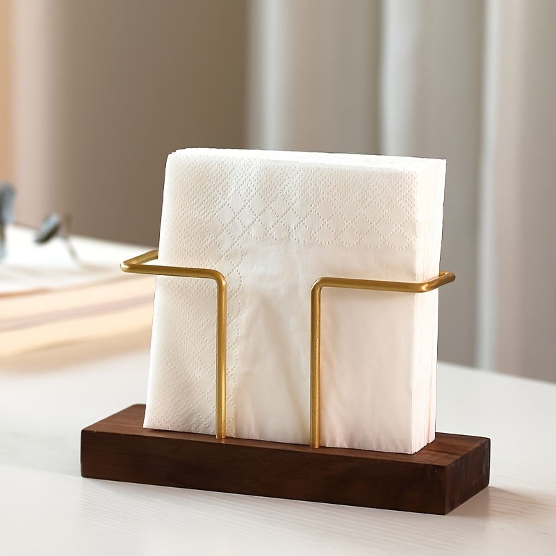 Solid Wood Vertical Tissue Holder for Cafe Hotel Restaurant Desktop