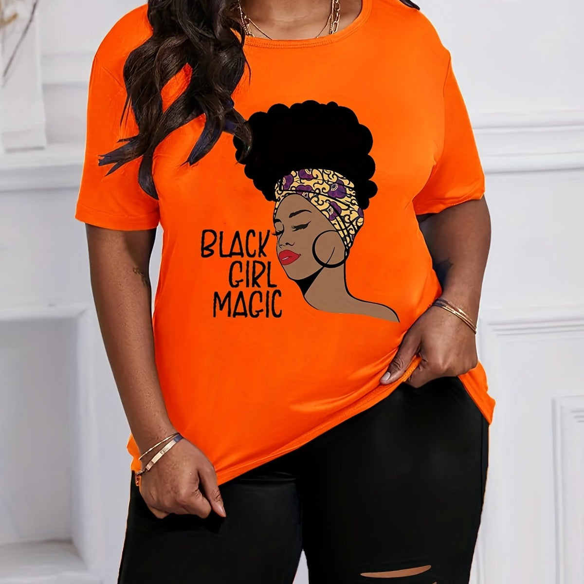  Cartoon Figure & Letter Print 2-Piece Set