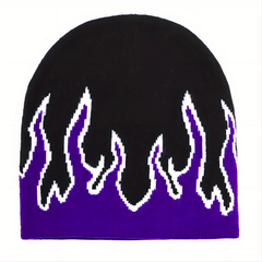 Men's Hip Hop Street Flame Pullover Knit Hat