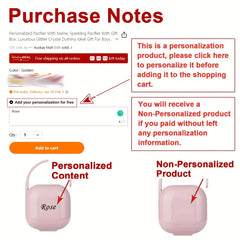 Personalized Baby Pacifier Storage Box